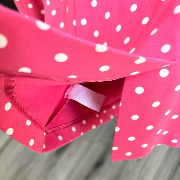 Talbots Bright Pink Polka Dot Stretch Knit Blazer | Barbiecore Pink | Small - Picture 4 of 7